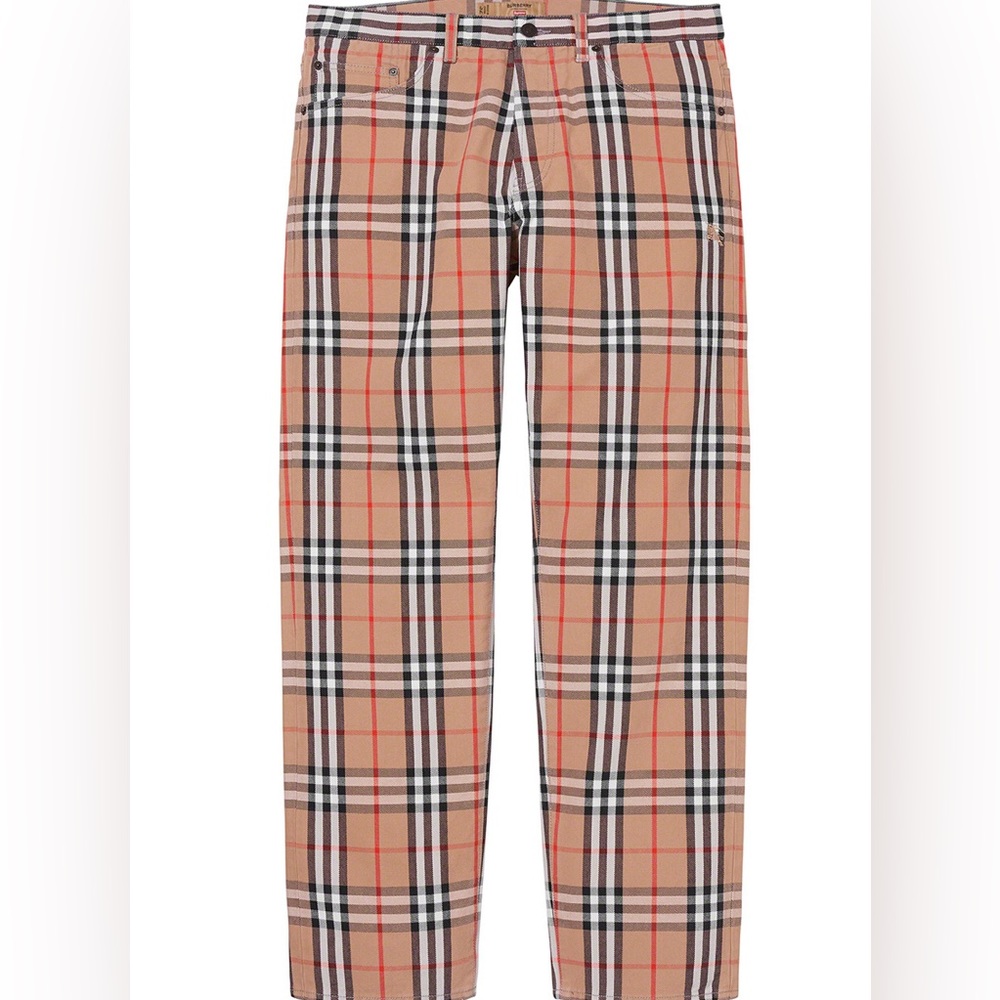 Supreme Burberry Classic Check Denim Jeans NWT